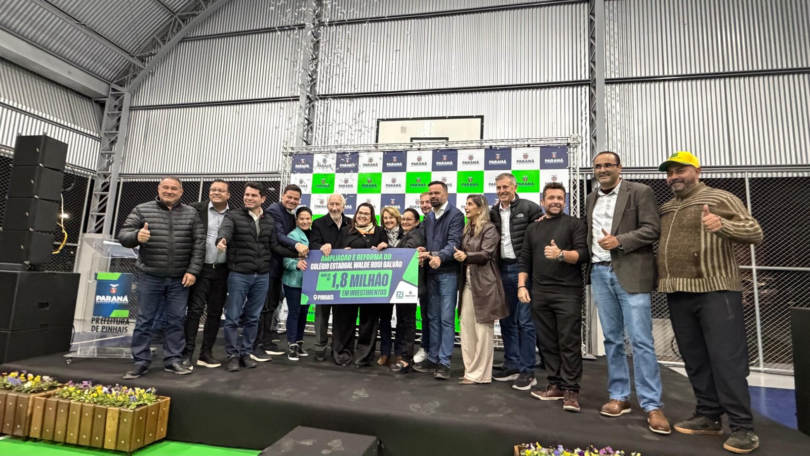 Em Pinhais, deputada Marli Paulino acompanha entrega de obras no Colégio Estadual Walde Rosi Galvão